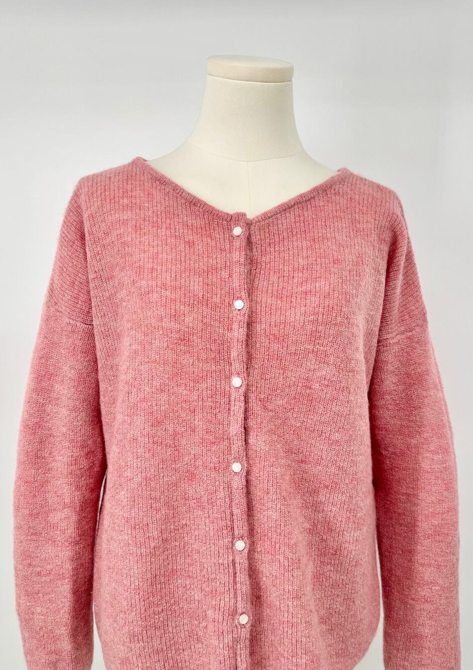 Sezane Gaspard Pink Cardigan Mohair Alpaca Knit Cardi S